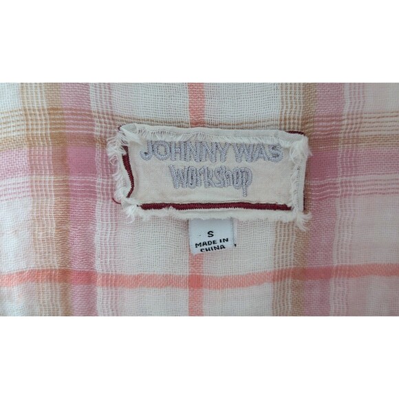 Johnny Was Orla Oversized Cotton Tunic Women's Size Small Pink Embroidered Top - Picture 3 of 8